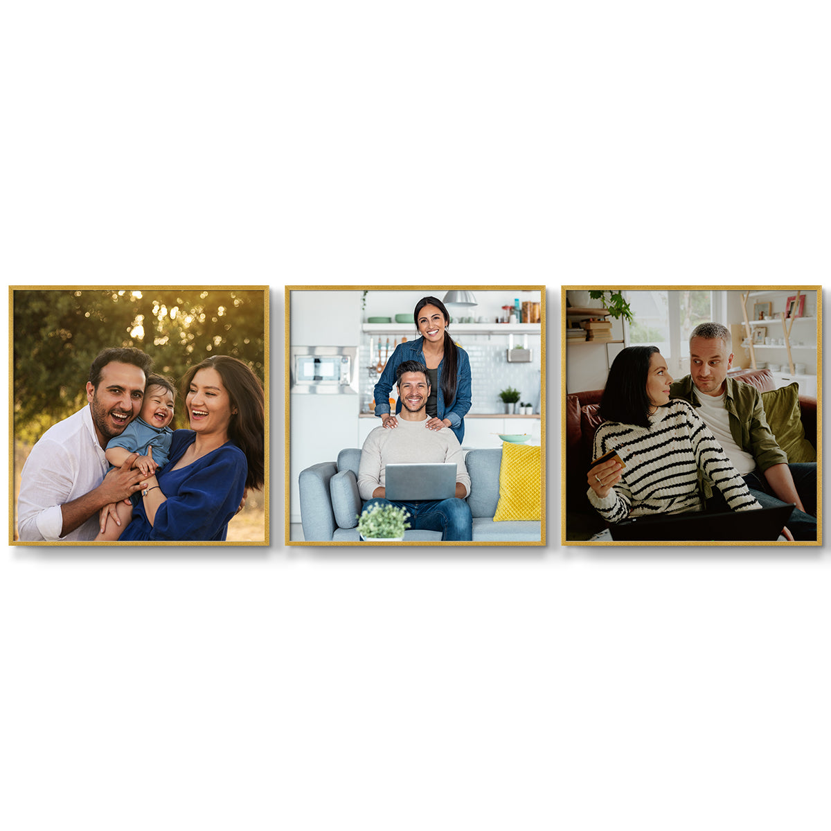 Set of 3 Restickable Custom Framed Photos - 24" x 24"