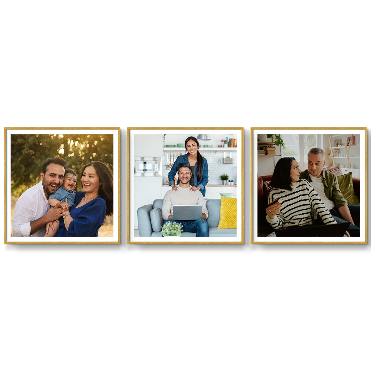 Set of 3 Restickable Custom Framed Photos - 24" x 24"