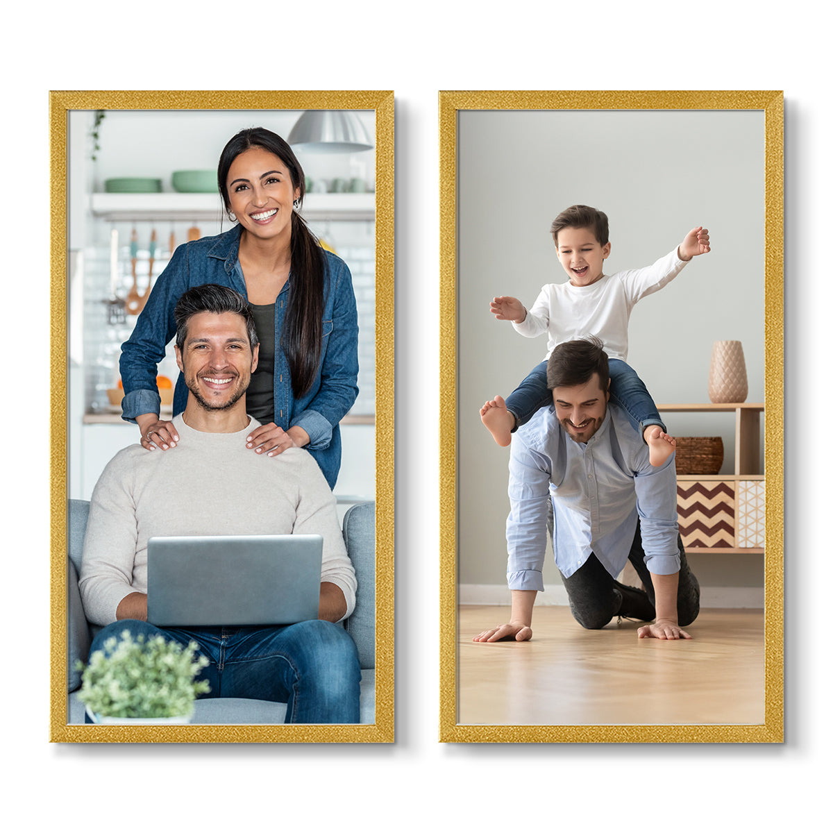 Set of 2 Restickable Custom Framed Photos - 8" x 16"