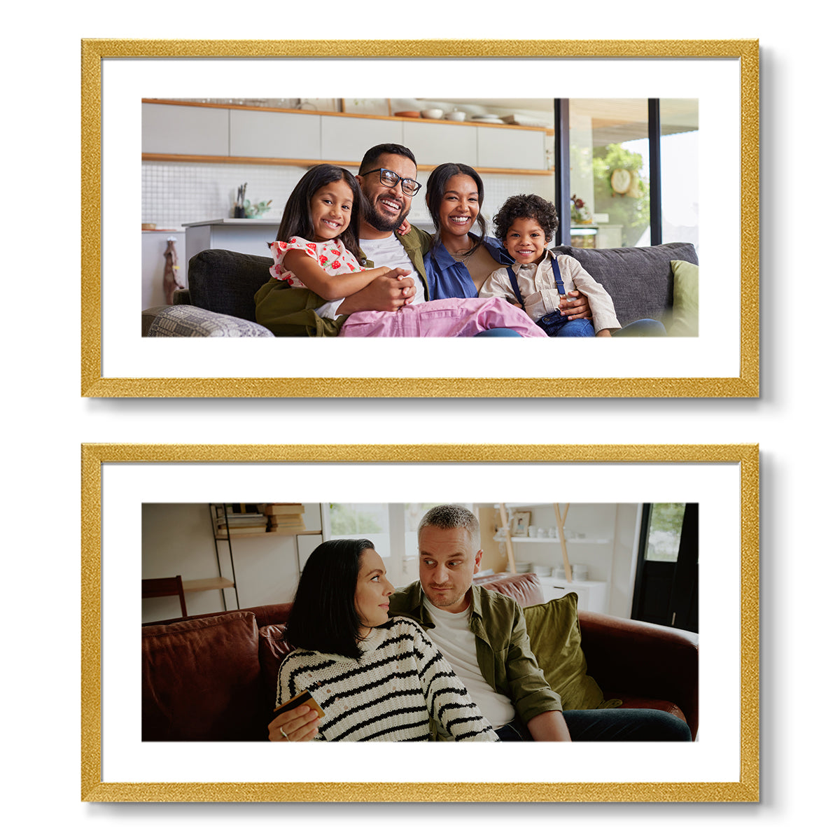 Set of 2 Restickable Custom Framed Photos - 16" x 8"