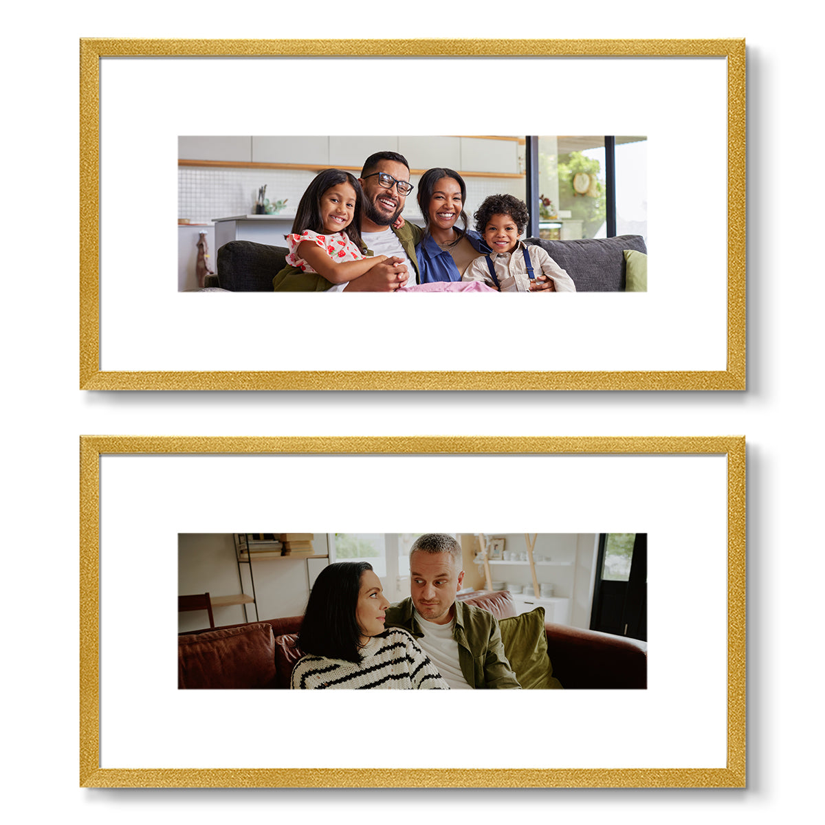 Set of 2 Restickable Custom Framed Photos - 16" x 8"