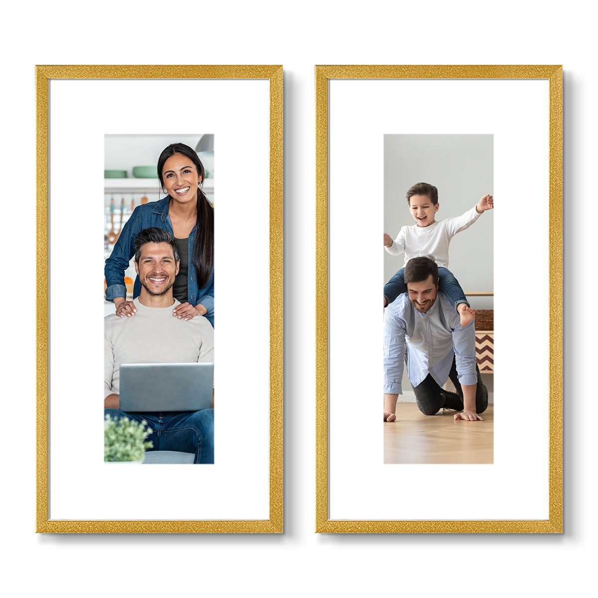 Set of 2 Restickable Custom Framed Photos - 8" x 16"