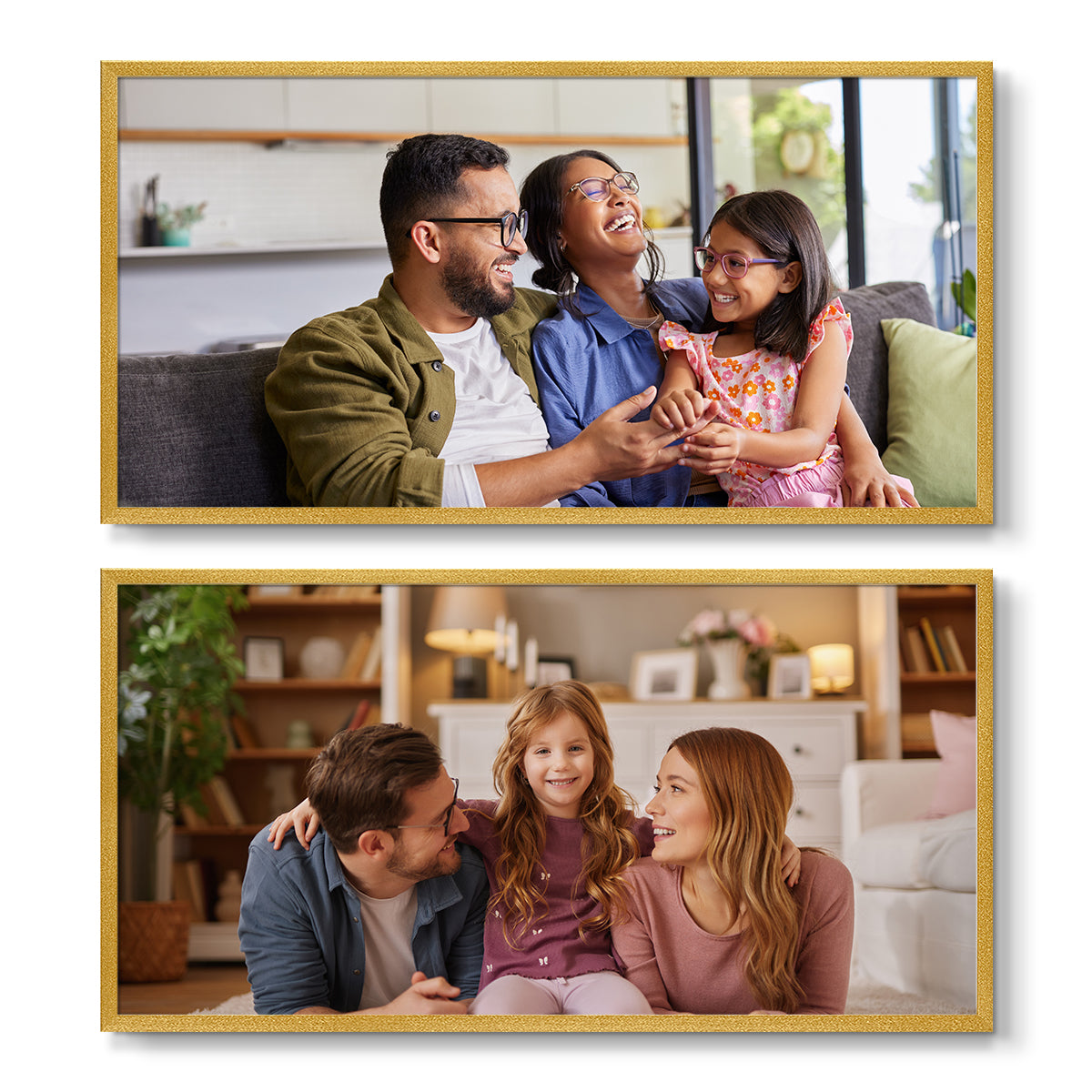 Set of 2 Restickable Custom Framed Photos - 24" x 12"