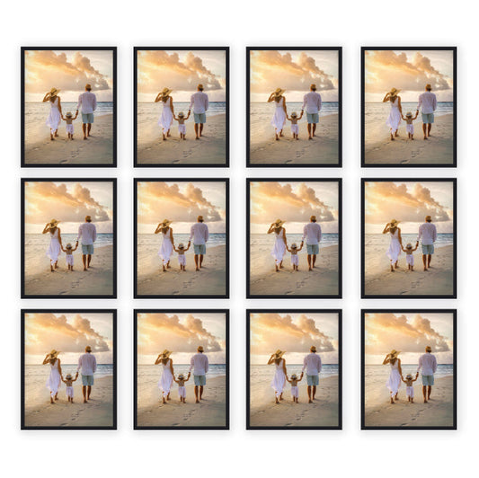 Set of 12 Restickable Custom Framed Photos - 11" x 14"