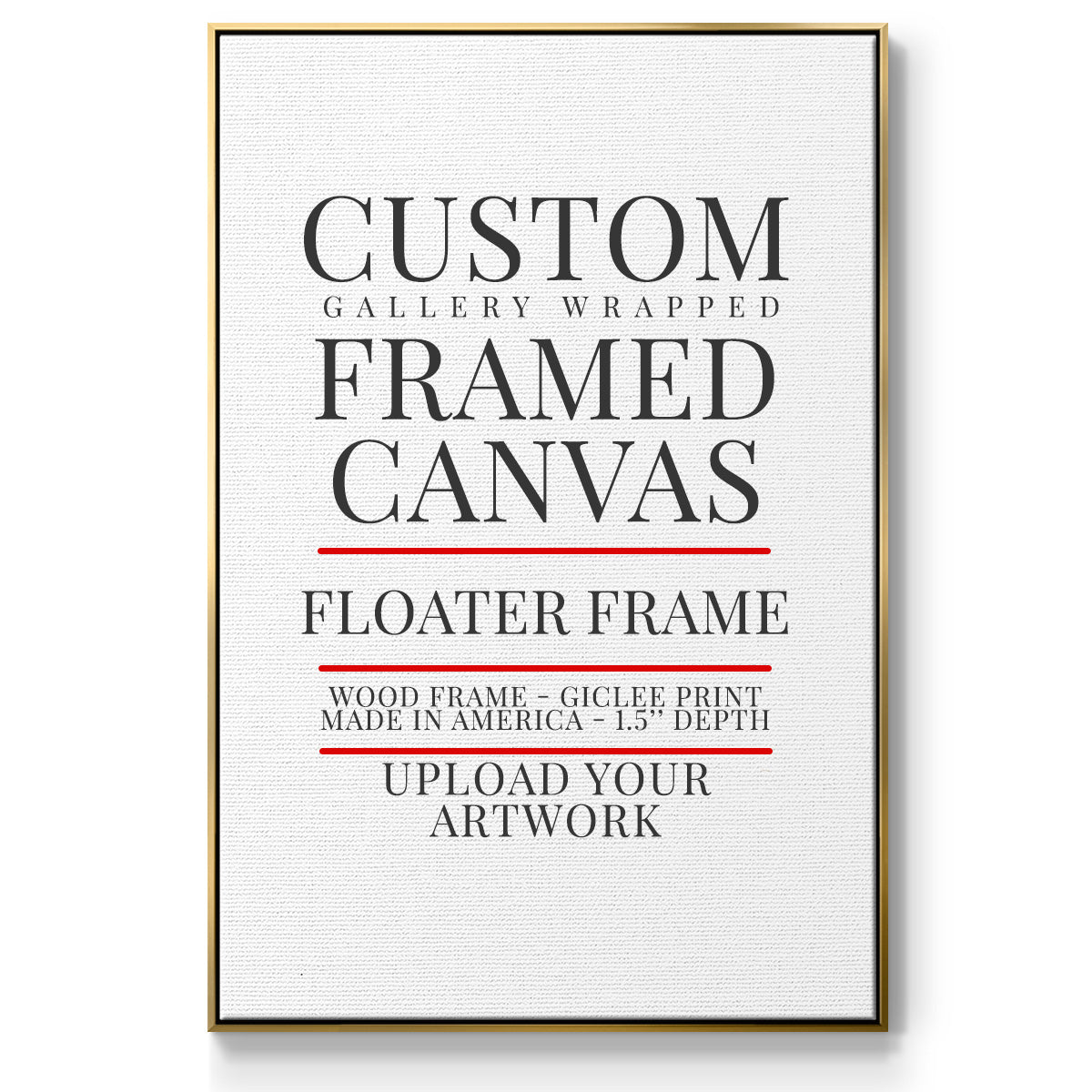 Custom L / Floater Framed Canvas