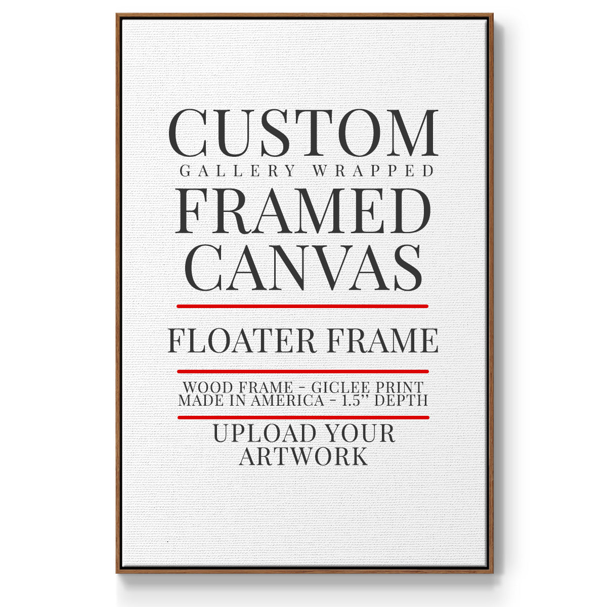 Custom L / Floater Framed Canvas