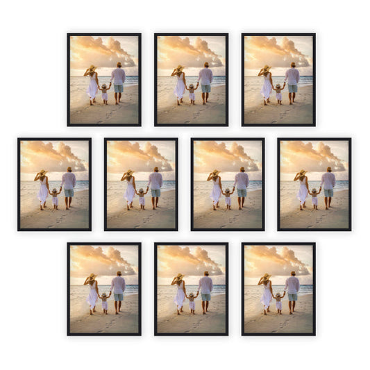 Set of 10 Restickable Custom Framed Photos - 11" x 14"