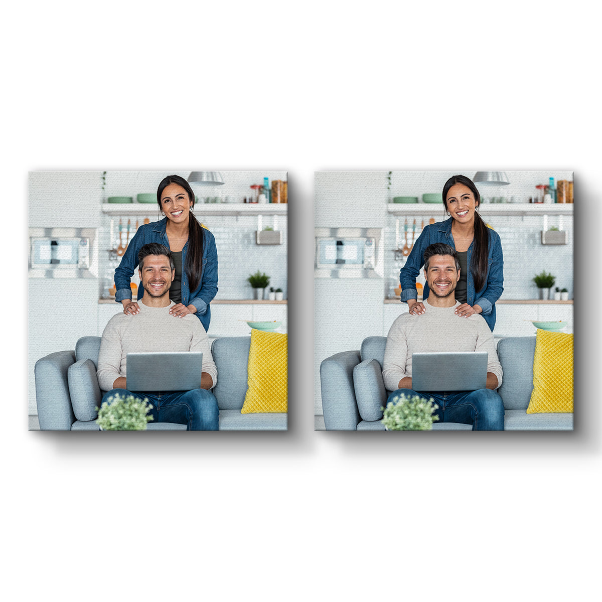 Set of 2 Restickable Custom Framed Photos - 24" x 24"