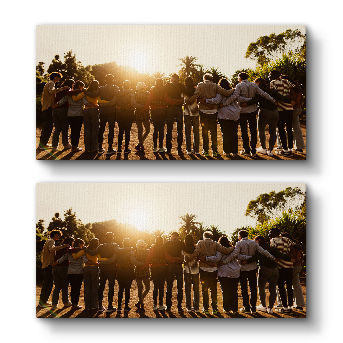 Set of 2 Restickable Custom Framed Photos - 16" x 8"